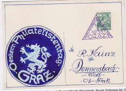 Österreich  Farbige-Sonderkarte Philatelistentag Nach Donnersbach - Lettres & Documents