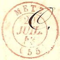 1H5 --- 57 METZ Type 15 + PP En Rouge - 1849-1876: Classic Period