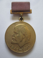 USSR/Russia:Medaille Lenine 100 Ans Depuis Sa Naissance 1870-1970/Lenin Medal 100 Years Since His Birth 1970,diam=32 Mm - Russie