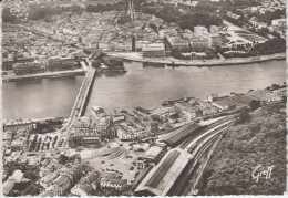 BAYONNE (64) Vue Aérienne - La Gare , Le Quartier Saint-Esprit , Le Grand Pont Sur L'Adour  , La Nive  CPSM GF - Bayonne