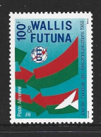 Wallis & Futuna Islands 1988 Telecommunications Day 100 Fr Airmail Single MNH - Nuevos