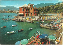 Rapallo (Genova)  "Villa Porticciolo" E Spiaggetta, "Villa Porticciolo" And Little Beach, La Petit Plage - Genova (Genua)