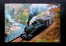 Cp, Chemin De Fer Du Vivarais, Train, Ligne Tournon-Lamastre, 07, Dans La Vallée Du Doux, Vierge, Ed. C.F.T.M. - Treinen