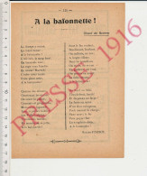 Octave Justice Chant De Guerre 14-18 A La Baïonnette Publicité Commergnat Chevallot Troyes Thiéblemont Boucherie Cheval - Unclassified