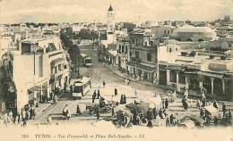 Tunisie - Tunis - Vue D'ensemble Et Place Bab-Souika - Animée - Tramway - CPA - Voir Scans Recto-Verso - Tunesien
