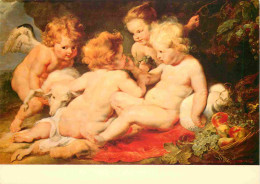 Art - Peinture - Peter Paul Rubens - Das Jesuskind Mit Johannes Dem Taufer Und Zwei Engeln - L'enfant Jésus Avec Jean-Ba - Paintings