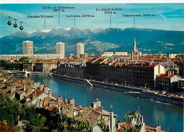 38 - Grenoble - Quais De L'Isère, Téléphérique De La Bastille Et Chame De Belledonne - CPM - Voir Scans Recto-Verso - Grenoble