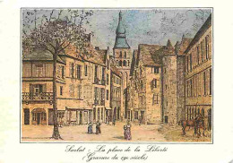 24 - Sarlat - La Place De La Liberté - Gravure Ancienne Du 19e Siècle - CPM - Voir Scans Recto-Verso - Sarlat La Caneda