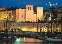 13 - Marseille - Abbaye Saint Victor - Vue De Nuit - CPM - Voir Scans Recto-Verso - Vieux Port, Saint Victor, Le Panier