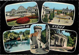 03 - Vichy - Multivues - Massifs Floraux - Fleurs - Flamme Postale - CPM - Voir Scans Recto-Verso - Vichy