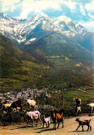 Animaux - Chèvres - Le St Gironnais - Vue Générale D'Aulus Les Bains - Montagne Des Eidelweiss - CPM - Voir Scans Recto- - Autres & Non Classés