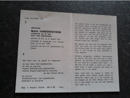 Maria Vanderheyden ° Niel 1914 + Antwerpen 1983 X Henri Van Geenhoven (Fam: Demondt - Galopin - Baetens - Celis) - Obituary Notices