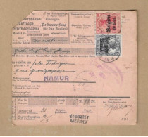 Los Vom 01.06  Deutsche Postanweisung Nach Namur  1918 - Occupazione 1914 – 18