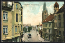 AK Solingen, Cronenbergstr. Mit Katholischer Kirche Und Strassenbahn  - Solingen