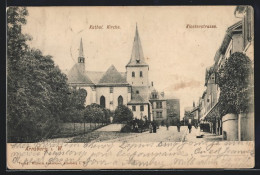 AK Arnsberg I. W., Blick In Die Klosterstrasse, Kathol. Kirche  - Arnsberg