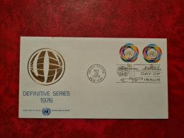 LETTRE / CARTE UNITED NATIONS NEW YORK FDC 1976 DEFINITIVE SERIES - Other & Unclassified