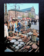 Cp, Commerce, Marché Aux Puces, Belgique, Bruxelles, Place Du Jeu De Balle, Vossenplein, église Des Capucins - Marchés