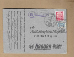 Los Vom 01.06  Briefumschlag Aus Ober Laudenbach 1955 - Lettres & Documents