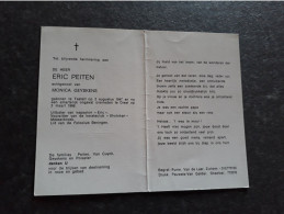 Eric Peiten ° Testelt 1947 + Diest 1986 X Monica Geyskens (Fam: Van Cuyck - Polaster) - Obituary Notices