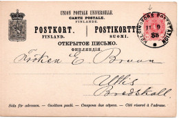 79574 - Finnland - 1888 - 10P Wappen GAKte HELSINGFORS -> Brodskall - Cartas & Documentos