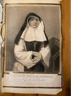 Gravure Litho 20 X 30 Cm Mere Marie Fr Everaert *1806 Kooigem Kortrijk Soeur Charité Superieure Generale Congreg. Gand - Obituary Notices