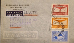 MI) 1945-48, ARGENTINA, VIA CONDOR - LATI, FROM BUENOS AIRES TO SWITZERLAND, AIR MAIL, PAN AMERICAN UNION, XF - Usados