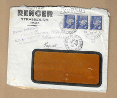 Los Vom 01.06  Briefumschlag Aus Paris Nach Straßburg 1943 - Briefe U. Dokumente