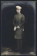 AK Kronprinz Wilhelm Von Preussen In Uniform Mit Schirmmütze Und Portepee  - Royal Families