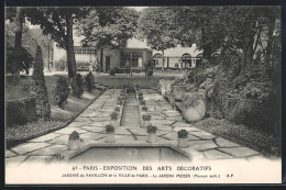 AK Paris, Exposition Des Arts Décoratifs 1925, Un Jardin Au Cours La Reine  - Expositions