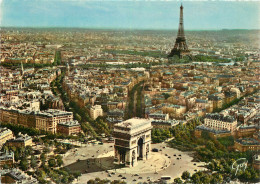 75 PARIS ARC DE TRIOMPHE EN AVION SUR PARIS - Triumphbogen