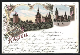 Lithographie Kastell, Schloss Kastell, Schlosshof  - Sonstige & Ohne Zuordnung