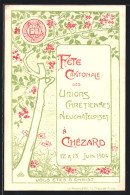 AK Chézard, Fete Cantonale Des Unions Chrétiennes Neuchateloises 1904  - Other & Unclassified