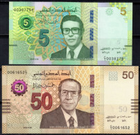 50 Dinars+5 Dinars 2022- UNC**  // 50 Dinars+5 Dinars 2022 -Neufs** - Tusesië