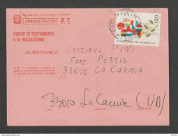 REPUBBLICA:  AVVISO  DI  RICEVIMENTO  -  SASS. 1835 - 1946-60: Storia Postale