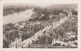 VILLENEUVE-SUR-YONNE (89) Vue Panoramique Sur L'Yonne Et La Rue Carnot  CPSM  PF - Villeneuve-sur-Yonne