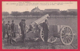 AE462 10 AUBE CAMP DE MAILLY ARTILLERIE DE CAMPAGNE LE CANON RIMAILHO PIECE DE 155  - - Manoeuvres