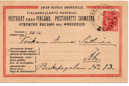 79578 - Finnland - 1888 - 10P Wappen GAKte HELSINGFORS -> Abo - Lettres & Documents