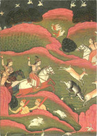 Art - Peinture - A Princess And Three Laidies On Horseback - Hunting Deer - Détail - Deccan C.1730 - The Victoria And Al - Paintings