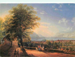 Art - Peinture - Musée Du Vieux-vevey Vevey - Ecole De Bleuler J Eggli 1812-1880 Attribué à Vevey De La Terrasse De Sain - Paintings