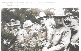 Reproduction CPA - Militaria - Guerre 1914-18 - US Soldiers In France - CPM Format CPA - Voir Scans Recto-Verso - War 1914-18