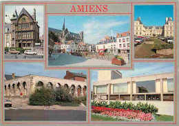 80 - Amiens - Multivues - Fleurs - Automobiles - CPM - Voir Scans Recto-Verso - Amiens