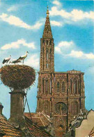 67 - Strasbourg - La Cathédrale - Nid De Cigognes - Flamme Postale - CPM - Voir Scans Recto-Verso - Strasbourg