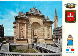 59 - Lille - La Porte De Paris - Blasons - CPM - Voir Scans Recto-Verso - Lille