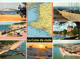 44 - Loire Atlantique - La Cote De Jade - Multivues - Carte Géographique - CPM - Voir Scans Recto-Verso - Autres & Non Classés