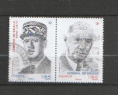 France 2020 F 5444 Et Ff5445 Charles De Gaulle Oblitéré. - Oblitérés