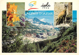 06 - Isola 2000 - Multivues - Chamois - Fleurs - CPM - Voir Scans Recto-Verso - Autres & Non Classés