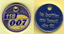 Jeton De Caddie  - " 118 007 " [Le Bottin Au Bout Du Fil] (recto-verso) [F]_j431 - Trolley Token/Shopping Trolley Chip