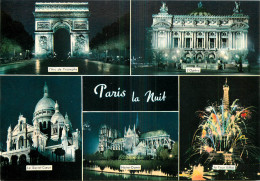 75 PARIS LA NUIT MULTIVUES - Mehransichten, Panoramakarten