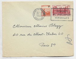 FRANCE N°750+803 LETTRE MEC SECAP CONGRES DU PARLEMENT VERSAILLES 17.12.1953 - 1921-1960: Période Moderne