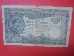 BELGIQUE 100 Francs 1931 Circuler (B.18) - 100 Frank & 100 Frank-20 Belgas